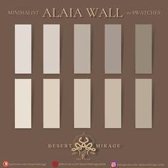 the desert mirage minimalist wall swatches are available in several different colors and sizes