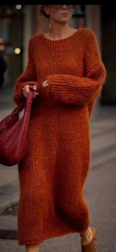 Knitted Dress Winter, Dress Winter, Looks Street Style, Knitted Dress, Winter Clothing, Mode Inspo, 가을 패션, Mode Vintage, Knit Fashion