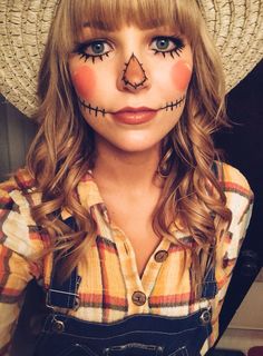 Diy Scarecrow Costume, Mardi Gras Makeup, Make Up Diy