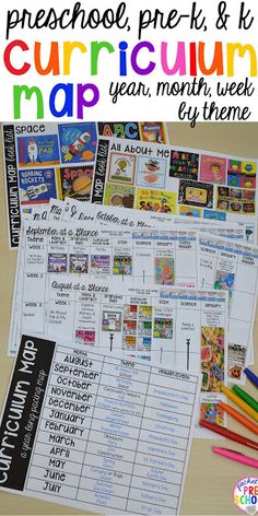 the back to school map is shown with pencils and markers