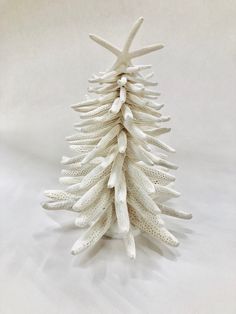 These Starfish (Sea Star) trees will bring coastal splendor to your decor year round. Constructed of real starfish stacked to create a tabletop tree, with a Starfish mounted as a tree topper. Three sizes available (each sold separately) Small - approx 9-1/2-in H x 8-in W (at base) Medium - approx 12-in H x 8-in W (at base) Large - approx 13-1/2-in H x 8-in W (at base) Round wooden base Size, shape and construction will vary as these are made from real starfish - no two trees will look alike. Two Trees, Holiday Toys, Sea Star, Mirrored Furniture, Animal Books, Tree Topper, Baby Games, Tree Toppers, Look Alike