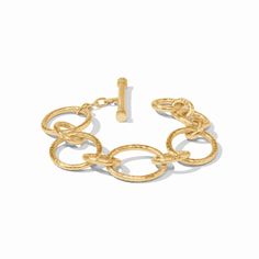 Golden loops alternate in this airy bracelet that closes with a detailed toggle. Accessories, Jewelry, and Swimwear is Final Sale. Swimsuit Jewelry, Julie Vos, Jeweled Earrings, Sock Shop, Wide Brimmed Hats, Sunglasses Shop, Silver Bracelets, Handbag Accessories, Link Bracelets