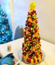 a christmas tree made out of gummy bears