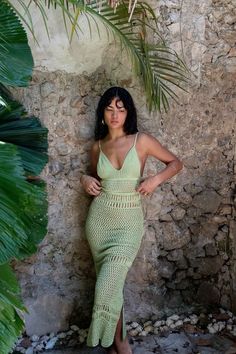 Embrace The Sun In Our Unique Luana Dress, Exposing All The Wonders Of A Sheer Silhouette. Adorn Your Curves In This Floor-Length Garment, Complete With Intricately Crocheted Motifs. A Low-Dipped Back Further Accentuates The Look, Available In The Shade Of Lime Or Off-White. Maxi Fishnet Sleeveless Slip Maxi Dress Hand-crocheted ADVANTAGES OF YARN: very soft, not prickly; hypoallergenic; eco-friendly; has healing properties; keeps its shape well; wear-resistant; retains heat well COLORS: You can choose any color mix of your choice. (Please note that light effects, monitor brightness, contrast, etc. may cause a slight color difference) SIZE: If you have any questions about what size to choose please contact me and I will gladly guide you to choose the correct size. INSTRUCTIONS: Hand wash ( Fitted Sleeveless Sundress For Beach Cover-up, Green V-neck Crochet Dress For Summer, One-piece Sundress For Beach Season, Green Fitted One-piece Dress, Fitted Sleeveless Dress For Beach, Fitted Sleeveless Beachwear Dress, Beachwear Midi Dress With Spaghetti Straps, Chic Green Crochet Summer Dress, Sleeveless Crochet Dress For Beach Cover-up