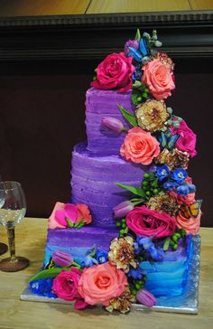 #Jeweled tones #wedding Cake Jewel Tone Wedding Cake, Jewel Tone Wedding Cakes, Vanilla Wedding Cake, Birthday Cake For Women Simple, Gluten Dairy Free, Wedding Cake Alternatives, Jewel Tone Wedding, Birthday Cakes For Women, Pretty Dessert