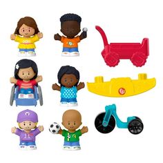 With the Little People Play for All Figure and Accessory Pack from Fisher-Price, toddlers can explore the fun of friendship. Featuring 6 diverse characters styled with a variety of skin tones, hairstyles and abilities, this Little People figure set helps show kids that while were all unique in our own way, together is the best way to play! Set includes 3 play pieces to add to the storytelling fun. Color: Multicolor. Diverse Characters, People Figures, Accessories Packing, Fun Color, Activity Toys, Play Set, Baby Toddler Toys, Fisher Price, Little People