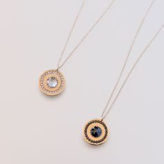 Make an everyday statement with this rose cut medallion necklace. She’s one of our most-loved pieces and features a 6mm rose cut center with geometric facets surrounded by concentric rings of gold and pave diamonds. She’s also one of the newest members of our rose cut collection. Available in 18k gold and platinum. Contact us for pricing. Rose Gold Jewelry With Rose Cut Diamonds Round Pendant, Timeless Round Necklace With Rose Cut Diamonds, Timeless Round Necklaces With Rose Cut Diamonds, Timeless Round Rose Cut Diamond Necklaces, Luxury Necklace With Rose Cut Diamonds In Round Pendant, Medallion Jewelry With Rose Cut Diamonds As Gift, Elegant Diamond Medallion Necklace, Medallion Necklace, Pave Diamonds