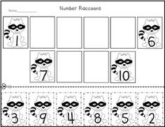 a printable worksheet for numbers 1 - 10 with masks on the faces