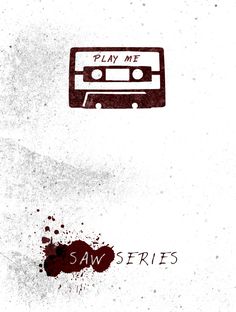 a drawing of a tape recorder with the words play me saw series written on it