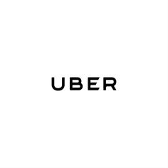 the word'uber'is written in black on a white background