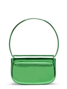 100% Bovine leather Leather Shoulder Baguette Bag For Party, Leather Baguette Bag With Detachable Strap For Party, Classic Green Evening Shoulder Bag, Green Leather Top Handle Baguette Bag, Luxury Green Baguette Bag For Shopping, Elegant Green Baguette Bag With Detachable Handle, Elegant Green Baguette Bag For Formal Occasions, Luxury Green Crossbody Baguette Bag, Luxury Baguette Bag With Detachable Handle For Party