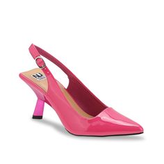 Ninety Union-Koko Pump Bring some glitz to your formal ensembles with the Koko pump from Ninety Union. With a sleek slingback silhouette and daring asymmetrical heel, this pair is sure to draw attention with ease. Pink Synthetic Slingback Heels, Pink Slingback Pumps With 4-inch Heel And Round Toe, Pink Slingback Pumps With 4-inch Heel, Pink Kitten Heels With 4-inch Heel For Spring, Luxury Pink Slingback Pumps With 4-inch Heel, To Draw, Pumps, Sleek, Bring It On