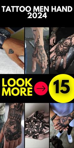 the cover of tattoo men's hand 2012 - 2014, with images of tattoos on their hands