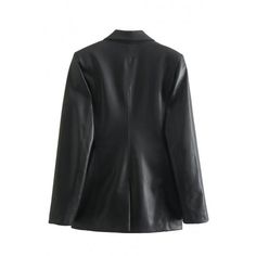 Crafted with functional pockets and a double breasted design, this PU leather blazer is a must-have for any fashion-forward individual. With its sleek and professional look, it's perfect for adding a touch of sophistication to any outfit. Made from high-quality materials, it's both stylish and practical. Decoration Button , Pockets Fabric Type Blended fabrics Material Polyester , Polyester , PU Neckline Suit Collar Pattern Type Solid Sleeve Length Full Season Spring / Autumn Fabric Non-Stretch Black Jumpsuit Dress, Autumn Fabric, Suit Collar, Stylish Blazer, Curvy Dress, Collar Pattern, Crop Top Sweater, Professional Look, Leather Blazer