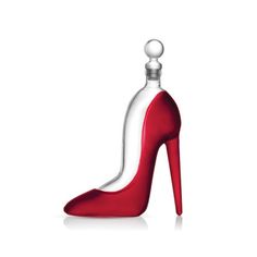 This decadent decanter presents a high-heeled silhouette, embodying the essence of luxurious refinement. A sophisticated addition to any home bar, the runway high heel decanter exudes timeless elegance and a sense of luxury that will turn heads. Color: Red | Godinger Silver Art Co Runway Pink High Heel Decanter in Red | 11.5 H x 3.25 W in | Wayfair High Heel Perfume Bottle, Luxury Red High Heel Boots, Luxury Red-sole Heels For Evening, Luxury Red-sole Heels For Cocktail, Red Wine Decanters, Pink High Heels, Silver Art, Timeless Elegance, High Heels