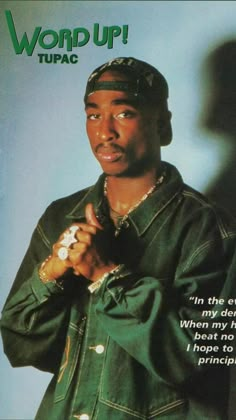 a man standing in front of a blue background with the words word up on it