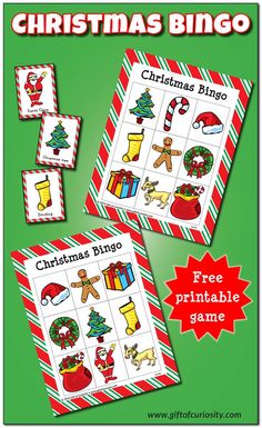 christmas bingo game for kids to play