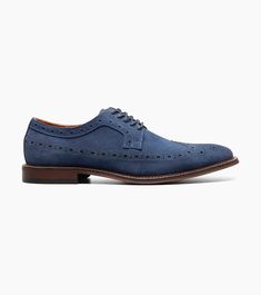 Descriptions RUN TRUE TO SIZE Classic yet contemporary, the Stacy Adams Marligan Wingtip Oxford has a perferd suede leather upper that is sure to turn heads. For everything from a night out to special event, the Marligan is designed to get noticed. Style No : 25616-216 BLUE Soft suede leather upper Microfiber linings for comfortability RedZone removable footbed with molded heel cup that provides anatomical arch support for a more comfortable stride Durable rubber outsole FREE SHIPPING Business Low-top Suede Dress Shoes, Classic Suede Wingtip Dress Shoes, Suede Low-top Oxfords For Business, Low-top Suede Oxfords For Business, Blue Moc Toe Dress Shoes For Business, Suede Wingtip Oxfords For Business Casual, Blue Leather Sole Oxfords For Business Casual, Blue Plain Toe Leather Shoes For Business Casual, Classic Low-top Suede Dress Shoes