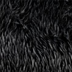 Shannon Lux Fur Falcon Black/Silver from @fabricdotcom  From Shannon Fabrics, this super soft high quality faux fur fabric has a 65mm long lustrous pile. It's perfect for stuffed animals, faux fur jackets and vests, pillows and throws. Colors include black and light grey. Black Fur Throw Blanket, Ambiance Outerwear Black Faux Fur, Small Black Fur Rug, Gray Fur Pillow, Faux Fur Fashion, Fur Jackets, Fur Wrap, Fur Fabric, Black Faux Fur