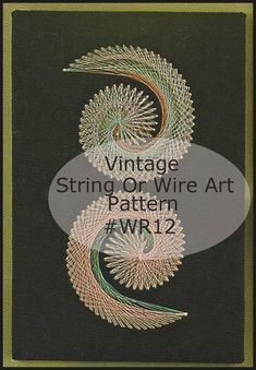 the cover of vintage string or wire art pattern book