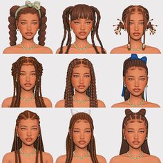 Sims 4 Hairstyles #sims4 #thesims4 #thesimsresource #sims4customcontent #hair #hairstyles #braids #gaming #ts4cc #ts4hair Hair Sets Sims 4 Cc, Sims 4 Mods Free Hair, Sims 4 Cc Maxis Match Hair Braid, Sims 4 Cc Maxis Match Free, Sims 4 Knotless Braids, Sims Natural Hair Cc, 4c Hair Sims 4 Cc, Family Dynamics Sims 4, Braids Cc The Sims 4