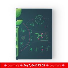 a book with an image of plants on it and the text, journal journals 2 get 15 % off