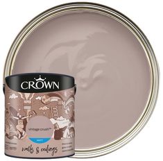 a paint can with the words crown on it and an image of a cartoon character