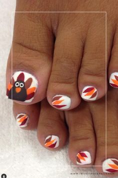 Thanksgiving Toe Nails Thanksgiving Toes Designs, Fall Themed Toenails, Thanksgiving Toe Nail Designs, Toe Nail Fall Designs, Pumpkin Toenails, Fall Toenails Pedicures, Thanksgiving Toenail Designs, Thanksgiving Pedicure Ideas Toes, October Toe Nails