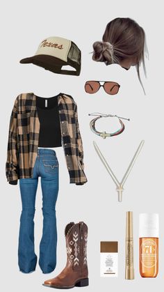 Outfit Ideas Country Girl, Country Outfits For Work, Dress And Country Boots Outfit, Country Basic Outfits, Country Life Outfits, Country Outfit Layout, Cute Southern Outfits Country Style, Country Vibe Outfits, Country Baddie Outfits