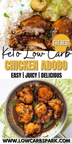 the best keto low carb chicken adobo