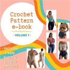 the crochet pattern book volume 1 includes 5 easy summer crochet patterns