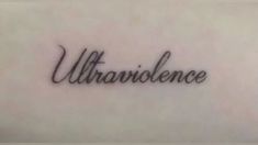 a tattoo that reads,'uthanolence '