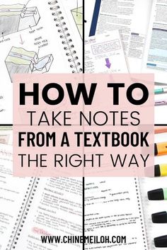 the text how to take notes from a textbook the right way with markers and pens