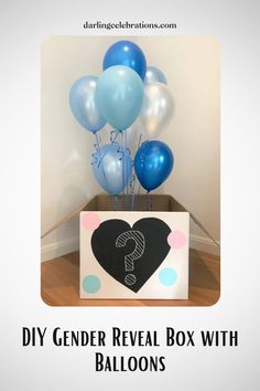 Visit Website Diy Gender Reveal Balloon, Box With Balloons, Diy Gender Reveal, Gender Reveal Diy, Twin Gender Reveal, Baby Gender Reveal Party Decorations