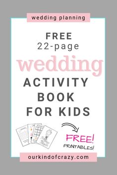 the free wedding activity book for kids