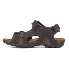 Form and function blend effortlessly in the Nunn Bush Rio Bravo Three Strap River Sandal. This lightweight and durable sandal features an open cell foam footbed that absorbs the pressure of each step and provides all day comfort, while the rubber outsole provides maximum shock absorption. The Rio Bravo's neoprene lining helps to control moisture and the hook-and-loop straps deliver you a custom, yet secure fit so that every step you take is taken in confidence. Durable man-made upper,Hook-and-lo Synthetic Open Toe Sandals For Outdoor, Cushioned Open Toe Sandals For Outdoor Activities, Cushioned Open Toe Sandals For Outdoor, Outdoor Open Toe Sandals With Cushioned Footbed, Outdoor Open Toe Sandals With Gel Cushioning, Casual Outdoor Sandals With Gel Cushioning, Outdoor Synthetic Sandals With Gel Cushioning, Outdoor Sandals With Gel Cushioning, Outdoor Summer Sandals With Gel Cushioning