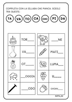 spanish worksheet with pictures and words