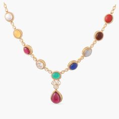 Shop our Navratna and Moissanites Brilliance Silver Necklace. Order now. Navaratna Necklace, Navratna Necklace, Necklace Design, Cultural Heritage, Necklace Designs, Semiprecious Stones, Precious Stones, Fashion Statement, Semi Precious