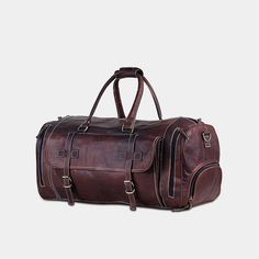 It's time to upgrade your traveling look. And for that, you need look no further than The Borsone. Named after the Italian word for duffle bag, this travel bag is all about vintage style. Handcrafted from premium cowhide leather, you'll know this duffle is built to last longer than any other bag you've owned. It's designed to last for decades. With more compartments than you can shake a stick at, you'll be able to keep your gear organized so easily. You can keep all your clothes in the main compartment. Then any easy access items like an airline ticket in the convenient magnetic closure front pocket. There's two side zippers for any valuables like your cellphone or wallet. Then, as a bonus there's even a separate shoe compartment - this is perfect if you're ever out in the wild and need so Leather Duffle Bag With Leather Lining For Trips, Classic Large Capacity Duffle Bag For Trip, Rugged Brown Weekender Bag For Travel, Large Capacity Leather Duffle Bag For Trips, Leather Weekender Bag With Large Capacity For Overnight Trips, Large Capacity Leather Weekender Bag For Overnight Trips, Rugged Travel Bag With Luggage Sleeve, Leather Duffle Bag For Trip, Vintage Leather Duffle Bag With Soft Leather