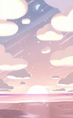 the sky is filled with clouds and stars