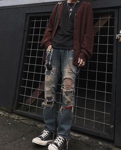 Grunge Clothing Male, Oc Fit Ideas, Male Fashion Aesthetic Grunge, Man Grunge Outfit, Grunge Look Outfits, Boys Grunge Outfits, Casual Grunge Outfits Men, Male Baggy Clothes Aesthetic, Male Grunge Outfits 90s