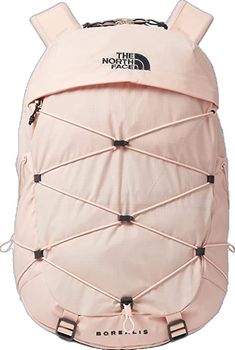 Pink Nylon Hiking Backpack, Pink Nylon Backpack For Hiking, Hiking Backpack With Adjustable Straps, Functional Nylon Bag With Adjustable Fit, Daily Use The North Face Nylon Bags, Daily Use North Face Nylon Bags, Daily Use Nylon The North Face Bags, The North Face Nylon Bags For Daily Use, The North Face Standard Backpack With Adjustable Strap