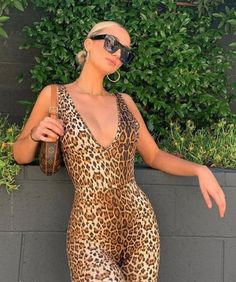 Leotard Outfit, Leopard Jumpsuit, Bodycon Bodysuit, Bodycon Outfits, Rompers Womens Jumpsuit, Dress Jumpsuit, Summer Streetwear, Sleeve Fashion, Printed Rompers