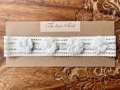 Modern Wedding Garter, hand made and hand-sewed,  with floral lace and elastic band. Beautifully hand sewed decorated with small pearl beads.  **SIZE GUIDE S: fits mid-thigh measurements from 46cm to 52cm (18-20.5in) M: fits mid-thigh measurements from 51cm to 57cm (20-22.5in) L: fits mid-thigh measurements from 56cm to 63cm (22-24.5in) If you dont find your size, you can write to me to check if custom size is possible.  FINAL Sale: Please note that all garters are considered final sale. Adjustable Lace Bridal Accessories For Ceremony, Adjustable White Bridal Accessories For Bridal Shower, Handmade White Wedding Lace, Adjustable Cream Bridal Accessories As Gift, Adjustable White Bridal Headband, White Adjustable Bridal Headband, Adjustable Handmade Flowers Bridal Accessories, Japanese Gift Wrapping, Wedding Garters