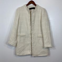 Was A Bit Too Small For Me! Like New Condition. Reposhing This Item I Purchased From @Marishadara. Loved It, But Ready To Rotate For Something New. Questions? Leave A Comment Below! Zara White Tweed Jacket For Winter, Zara White Tweed Jacket For Fall, Zara White Tweed Jacket For Spring, White Zara Tweed Jacket For Spring, Zara Elegant Tweed Outerwear, Elegant Zara Tweed Outerwear, Zara Tweed Jacket For Spring Formal, Classic White Tweed Jacket For Spring, Zara Tweed