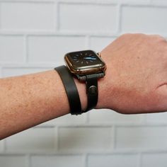 Apple watch bands that are as unique as you are and customized to fit your lifestyle. Love your Apple Watch but want more style than the sport band? This iWatch band is the solution for you! Dress up your Apple Watch in a classic, modern style with this lovely double wrap black leather strap/band attachment with Space Gray accents and Space Gray buckle and included adapters (All Series of Apple Watches Available). This is a great band for everyday wear that will dress up a pair of jeans and tuni Trendy Adjustable Apple Watch Band For Everyday Use, Adjustable Black Watch Bands For Everyday, Adjustable Black Apple Watch Band For Everyday, Adjustable Black Band Apple Watch For Everyday, Trendy Adjustable Watch Bands For Everyday, Trendy Black Apple Watch Band For Everyday, Modern Adjustable Bracelet Strap Watch Band, Adjustable Black Apple Watch Band, Trendy Adjustable Watch Band For Everyday