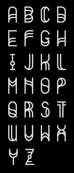 the letters are white on black and have been drawn in different directions to make it look like