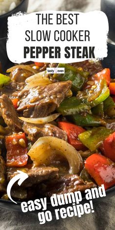 the best slow cooker pepper steak