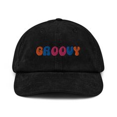 The Groovy hat is a fun and retro accessory that features a colorful and playful design. This hat is perfect for dads who love the vintage style and want to add a touch of nostalgia to their outfit while keeping the sun out of their eyes. * 100% cotton corduroy * Soft, unstructured crown * Cotton twill sweatband and taping * Adjustable buckle 🌿 Eco-Friendly Production ✈️ Ships Internationally 🎁💝 Beautiful gift for Friends, Family and Loved ones! All of our materials come from sustainable sour Retro Dad Hat For Streetwear, Retro Dad Hat For Streetwear With Curved Bill, Fun Adjustable Dad Hat For Streetwear, Retro Snapback Dad Hat, Retro Dad Hat With Curved Bill For Streetwear, Fun Streetwear Dad Cap, Adjustable Fun Dad Hat For Streetwear, Retro Dad Hat With Curved Brim, Fun Dad Hat For Streetwear