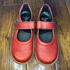 Vintage Mary Jane Dr Martins Red Leather Round Toe Mary Janes, Red Leather Casual Mary Janes, Casual Red Leather Mary Janes, Casual Mary Janes With Soft Sole And Round Toe, Casual Mary Janes With Soft Sole, Casual Mary Janes With Soft Round Toe, Shoes Vintage, Dr Martens Shoes, Martens Shoes